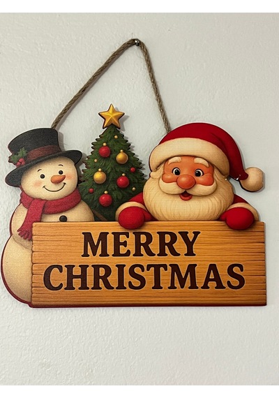 Merry Christmas Kapı Süsü /duvar Dekoru