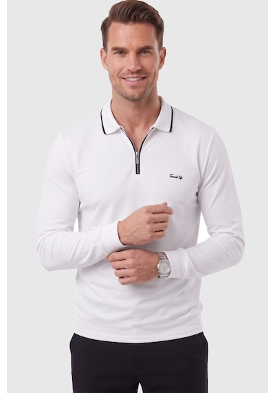 Deepsea Erkek Slim Fit Tüylenmeyen Fermuarlı Polo Yaka Beyaz Sweatshirt Yumuşak Dokulu Sweat 2708517 Deepsea Erkek Slim Fit Tüylenmeyen Fermuarlı Polo Yaka Beyaz Sweatshirt Yumuşak Dokulu Sweat 2708517