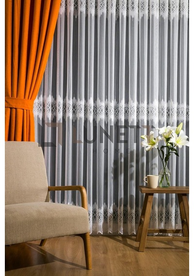 Kuleli Sık Pileli 1x3 Tül Perde, 220 X 250 Çok Renkli