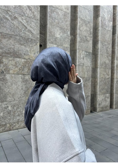 Qalortex Scarf Pamuklu Soft İnci Desen Eşarp-antrasit