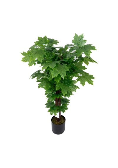 Yapay Çiçekçiniz Çim Detaylı Saksıda 110 Cm Yapay Çınar Ağacı