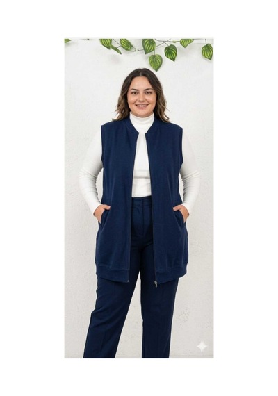 Butik Kadın Tesettür Yelek Lacivert Lacivert