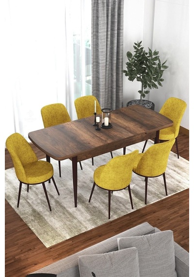 Canisa Kor Serisi 70x114 Açılabilir Mutfak Masası Takımı Barok Desen Masa 6 Hardal Sandalye Masa Barok Sandalyeler Hardal Sarısı Canisa Kor Serisi 70x114 Açılabilir Mutfak Masası Takımı Barok Desen Masa 6 Hardal Sandalye Masa Barok Sandalyeler Hardal Sarısı