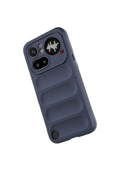 Maks Technology Nothing Phone 4a Pro Kılıf Esnek Tpu Oyuklu Arka Yüzey Tasarımlı Mkst Etnik Silikon Kapak - Lacivert