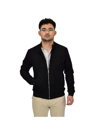 Erkek Mevsimlik Süet Spor Mont 8051 Bgl-st04373 Siyah