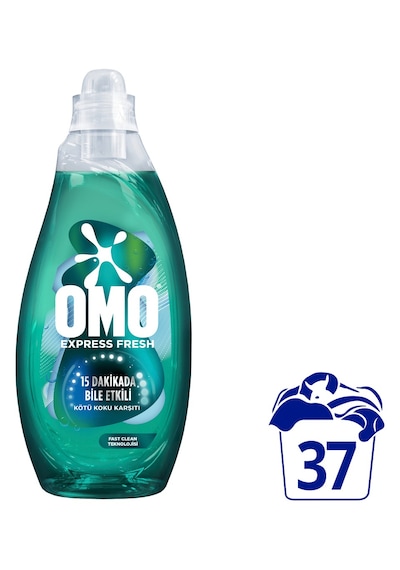 Omo Express Beyaz & Renkliler Sıvı Çamaşır Deterjanı 4 x 1480 ML