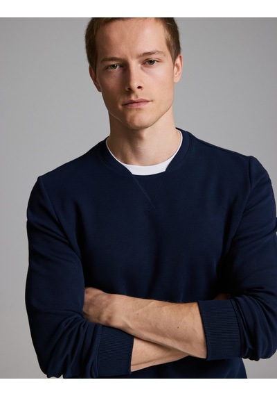 Pierre Cardin Lacivert Regular Fit %100 Pamuk Bisiklet Yaka Sweatshirt 50331600-vr033