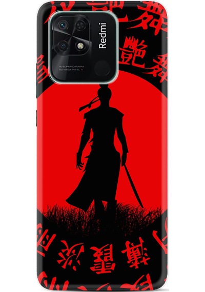 Xiaomi Redmi 10C Kılıf Resimli Desenli Silikon Platinium Series Samurai Red 1803