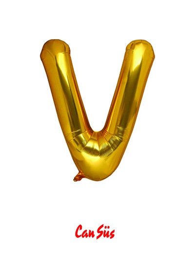 Harf Folyo Balon Gold 100cm 40 Inç V