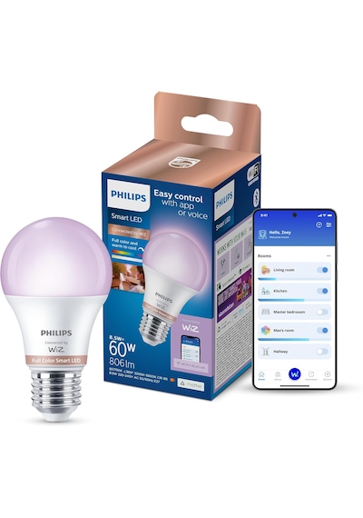Philips Smart Lighting Led Ampul A60 E27 60w Eşdeğer Rgb - Google Home, Alexa, Homekit Ve Matter Uyumlu Diğer