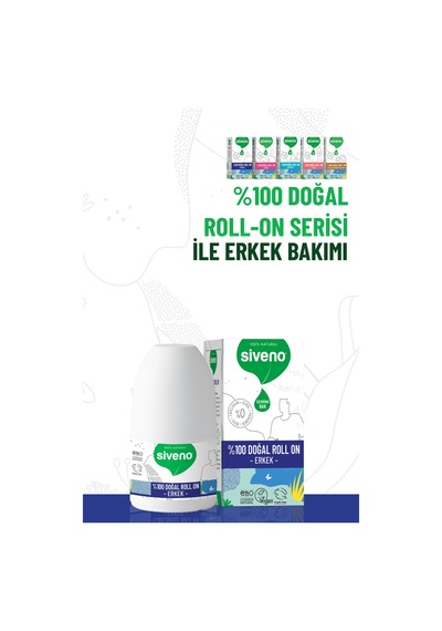 Siveno %100 Doğal Roll-on Erkek Deodorant Ter Kokusu Önleyici Bitkisel Leke Bırakmayan Vegan 50 Ml X 2 Adet