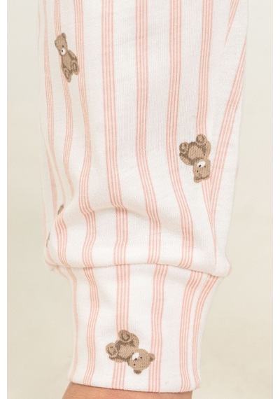 Rolypoly Kız Çocuk Cool Bear Beyaz Uzun Kol Pijama Takım Rp3912-c-v1 Rp3912-c-v1