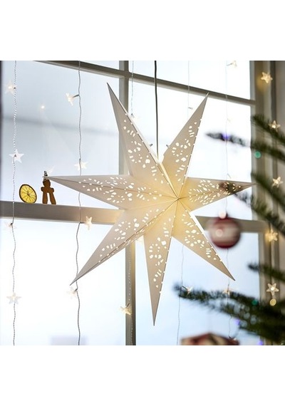 Ikea Stråla Abajur Başlığı, Beyaz, 70 Cm, Dantel Yıldız