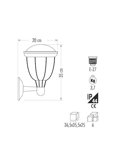 Cata Ct 7019 Torino Bahçe Aplik Diğer