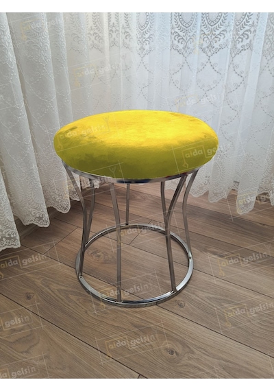 Kum Saati Düz Makyaj Pufu Gümüş Sarı