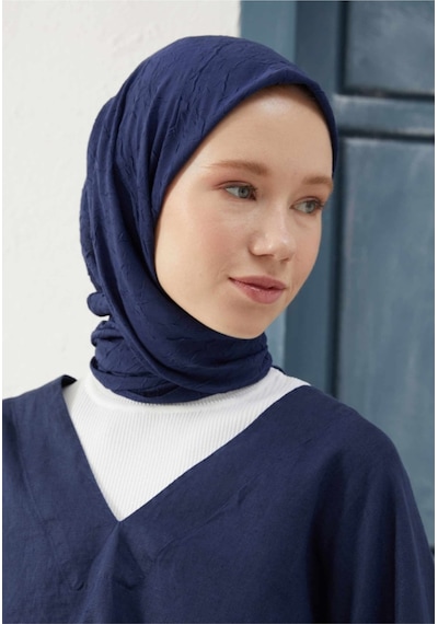 Bambu Kraş Eşarp Tesettür Giyim, Hafif, Rahat, Şık, Yüksek Kalite, Hijab, Scarf, Shawl Lacivert