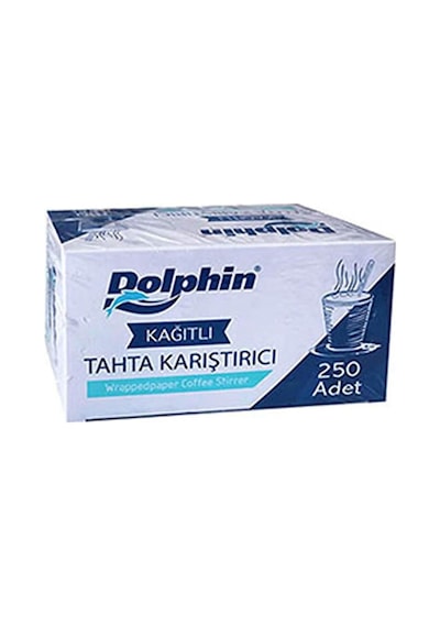 Dolphin Kağıtlı Tahta Karıştırıcı 250li Natürel