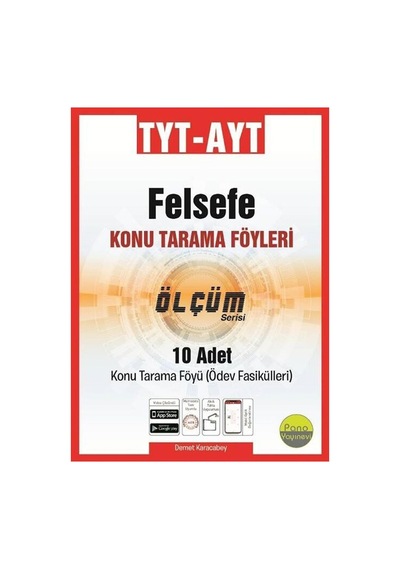Pano Yayınları Tyt Ayt Felsefe Tarama Föyleri 10 Fasikül 10X16 S