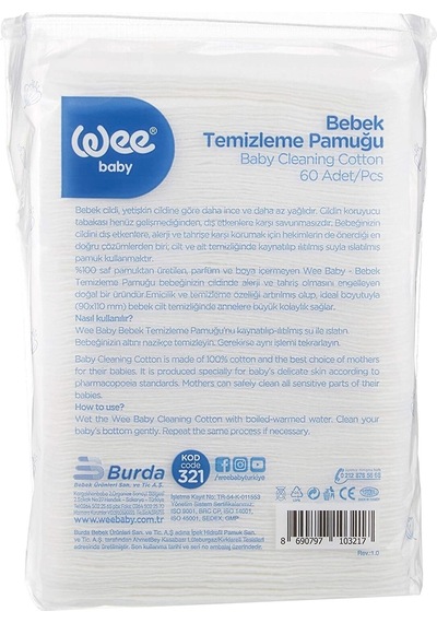 Bebek Temizleme Pamuğu 15x60 Adet