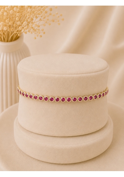 Valmont Accessories Kadın Gold Renk Fuşya Taşlı Su Yolu Bileklik Pembe 56738962
