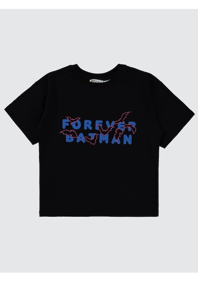 Batman Erkek Çocuk Tişört 6-9 Yaş Siyah