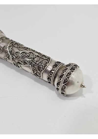 Antika Fransız 925 Ayar Gümüş Ferman Kutusu 65 Gram 12x3cm 171