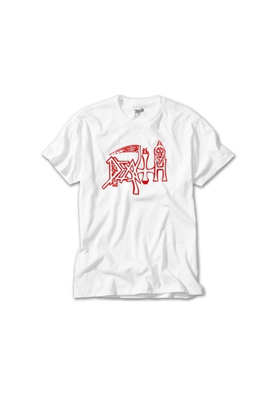 Death Logo Beyaz Tişört Beyaz