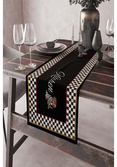 Lexroo 40x140cm Dokuma Leke Tutmaz Premium Tay Tüyü Kumaş Masa Örtüsü Kitchen Mutfak Runner Rnr435 Çok Renkli