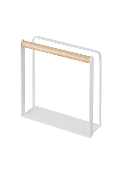 Peçete Tutucu Beyaz Çelik Ahşap Minimalist 14 5 X 4 5 X 15 Cm Çok Renkli
