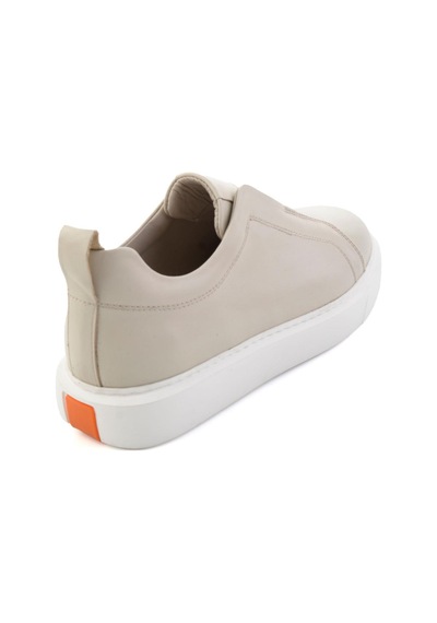 Bambi Bej Napa Hakiki Deri Erkek Sneaker E01774008043