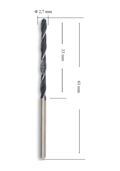 MTE 2,7 mm Haddeli Metal Matkap Ucu HSS DIN 338