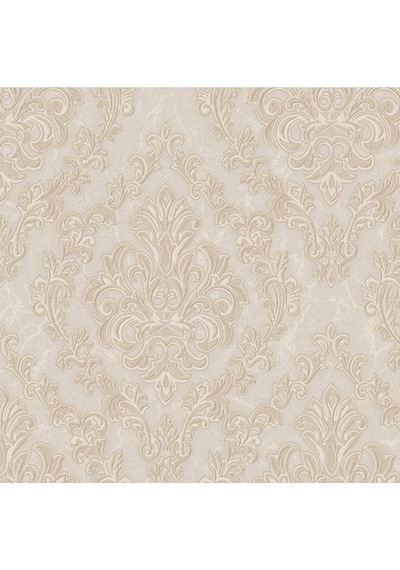 Adawall Zengin Damask Desen Duvar Kağıdı Rococo 1405-3/15, Krem, Bej 1.06x15.6m - 16.5m² Çok Renkli
