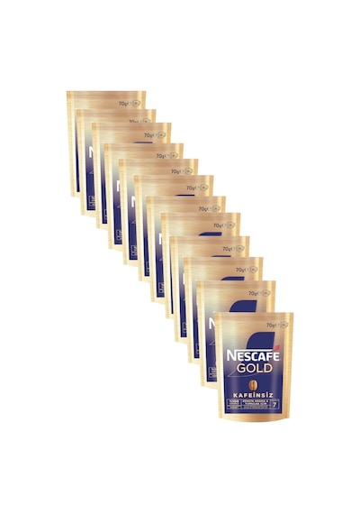 Nescafe Gold Decaf Kafeinsiz Çözünebilir Kahve 12 x 70 G