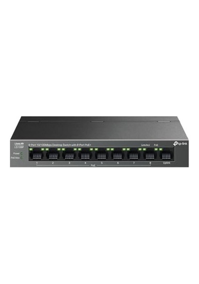9 Portlu 10/100mbps Masaüstü Ethernet Anahtarı, 8 Portlu Poe +, 63 W Poe Bütçesi, Poe Otomatik Kurtarma, Tak Ve Çalıştır, Metal Muhafaza, Enerji Tasarrufu, Ip Gözetim Ve Ağ Güvenliği İçin Sku: Zeusb0