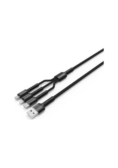 Zore Lc93 3 In 1 3.4A Micro+Lightning+Type-C Usb Kablo 1.2M