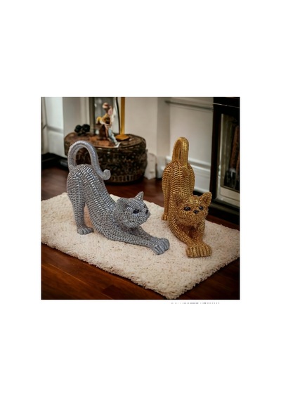Polyester Biblo Uzanan Kedi 22 Cm