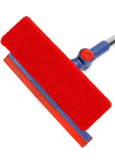 Mini Teleskopik Cam Silme Aparatı - Açı Ayarlı Oynar Başlıklı, Çekpaslı Mikrofiber Cam Silici, Temizleme Yüzeyli Uzayan Saplı Ev, Balkon Ve Araç Camı Temizleme Seti Çok Renkli