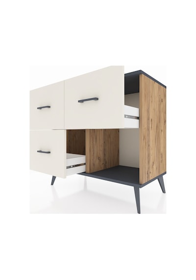 Hyperion Şifonyer 3 Çekmeceli 88x44x80 Çam-antrasit/aytaşı Antrasit/aytaşı Hyperion Şifonyer 3 Çekmeceli 88x44x80 Çam-antrasit/aytaşı Antrasit/aytaşı