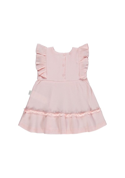 Civil Baby Fırfırlı Çiçekli 6-18 Ay Elbise - Pembe
