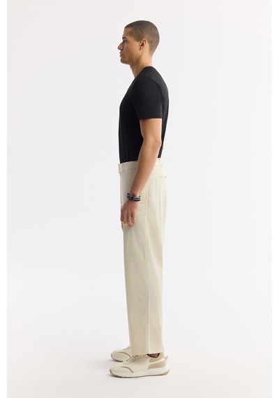 Avva Erkek Bej Klasik Bel Pamuklu Baggy Fit Pantolon A51y3027