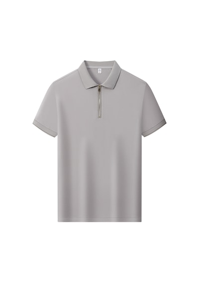 New Performance.arw98306.serintutan-antibakteriyel-yüksek Kalite.fermuarlı Polo T.shirt Gri