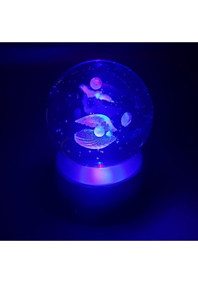 Kristal Cam Küre Işıklı Çok Renkli