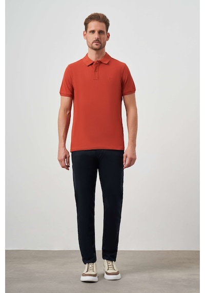 Tarçın Basic Düz %100 Pamuk Slim Fit Dar Kesim Kısa Kollu Polo Yaka Tişört 99yc018011850 Tarçın