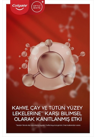 Colgate Optıc Whıte Kahve, Çay Ve Tütün Kullananlar İçin Diş Macunu 50ml X3 Adet