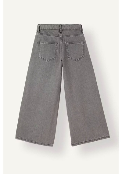 Defacto 90's Wide Leg Desenli Açık Gri Kız Çocuk Jean Pantolon I4476a8/nm18
