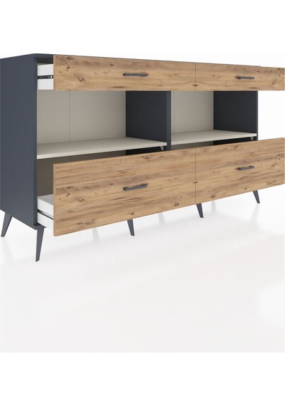 Hyperion Konsol 2 Raflı 4 Çekmeceli 176x44x99 Antrasit-aytaşı/ça Antrasit-aytaşı/çam Hyperion Konsol 2 Raflı 4 Çekmeceli 176x44x99 Antrasit-aytaşı/ça Antrasit-aytaşı/çam