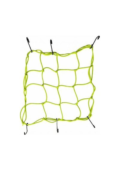 Motosiklet Kask Ve Bagaj Filesi Plastik Kancalı File 35x35 Cm Sarı