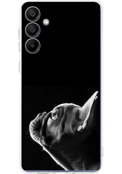 Samsung Galaxy A17 İle Uyumlu Köpek 1 Baskılı Kamera Korumalı Şeffaf Kılıf Şeffaf
