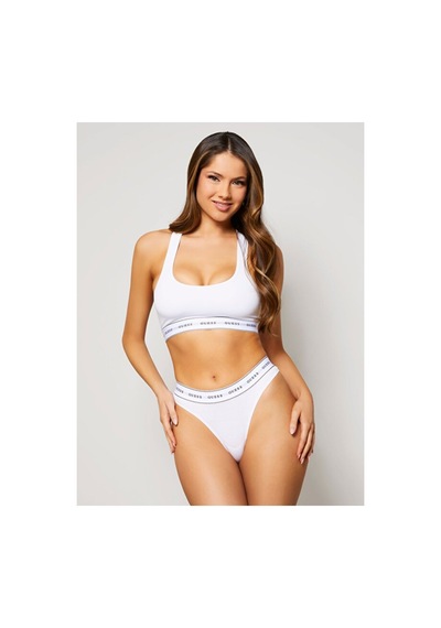 Guess Carrie Kadın Modal Karışımlı Tanga Külot Beyaz