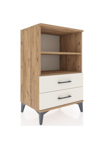 Hyperion Komodin 2 Raflı 2 Çekmeceli 60x44x96 Çam-aytaşı Çam